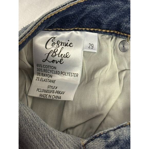 Cosmic Blue Love Womens Repreve High Rise Ankle Jeans Skinny Leg Size  29 Blue - Picture 7 of 7